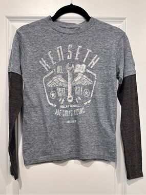 Kids Chase Authentics Gray Heather Layered-Look Long Sleeve Tee